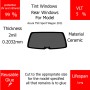 For Acura TSX Sport Wagon 2011 Rear windows VLT 5 2mil Glue Reusable Lifespan Long UV-Infrared 99