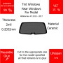 Per Alfa Romeo 4C 2015 - 2017 Finestrini posteriori VLT 15 2mil Colla Riutilizzabile Durata Lungo UV e infrarossi 99