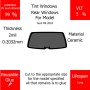 Per Audi R8 2018 Finestrini posteriori VLT 5 2mil Colla Riutilizzabile Durata Lungo UV e infrarossi 99