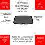 Per Fiat 500e 2016 Finestrini posteriori VLT 15 1mil Colla Riutilizzabile Durata Normale UV e infrarossi 95