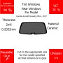 Per Hyundai Accent(Canada) 2016 - 2017 Finestrini posteriori VLT 20 2mil Colla Riutilizzabile Durata Lungo UV e infrarossi 99