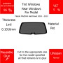 Per Mazda MAZDA3 Hatchback 2010 - 2013 Finestrini posteriori VLT 5 1mil Colla Riutilizzabile Durata Normale UV e infrarossi 95