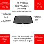 Per Mazda MAZDA6 Sedan 2009 - 2013 Finestrini posteriori VLT 5 1mil Colla Riutilizzabile Durata Normale UV e infrarossi 95