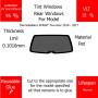 Per Mercedes Benz AMGGT Two-door 2016 - 2017 Finestrini posteriori VLT 15 1mil Colla Riutilizzabile Durata Normale UV e infrarossi 95
