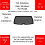 Per Mercedes Benz E-Class E-ClassSedan 2017 - 2018 Finestrini posteriori VLT 15 2mil Colla Riutilizzabile Durata Lungo UV e infrarossi 99