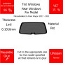 Per Mercedes Benz E-Class Wagon 2017 - 2021 Finestrini posteriori VLT 15 1mil Colla Riutilizzabile Durata Normale UV e infrarossi 95