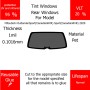 Per Mitsubishi OutlanderSport(CanadianRVR) Sport(CanadianRVR) 2020 Finestrini posteriori VLT 20 1mil Colla Riutilizzabile Durata Normale UV e infrarossi 95