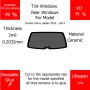 For Toyota Camry Sedan 2012 - 2014 Rear windows VLT 70 2mil Glue Reusable Lifespan Long UV-Infrared 99