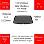 For Toyota RAV4 2019 Rear windows VLT 5 1mil Glue Reusable Lifespan Normal UV-Infrared 95