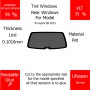 Per Trumpchi E8 2023 Finestrini posteriori VLT 35 1mil Colla Riutilizzabile Durata Normale UV e infrarossi 95