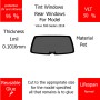 Per Volvo 590 Sedan 2018 Finestrini posteriori VLT 50 1mil Colla Riutilizzabile Durata Normale UV e infrarossi 95